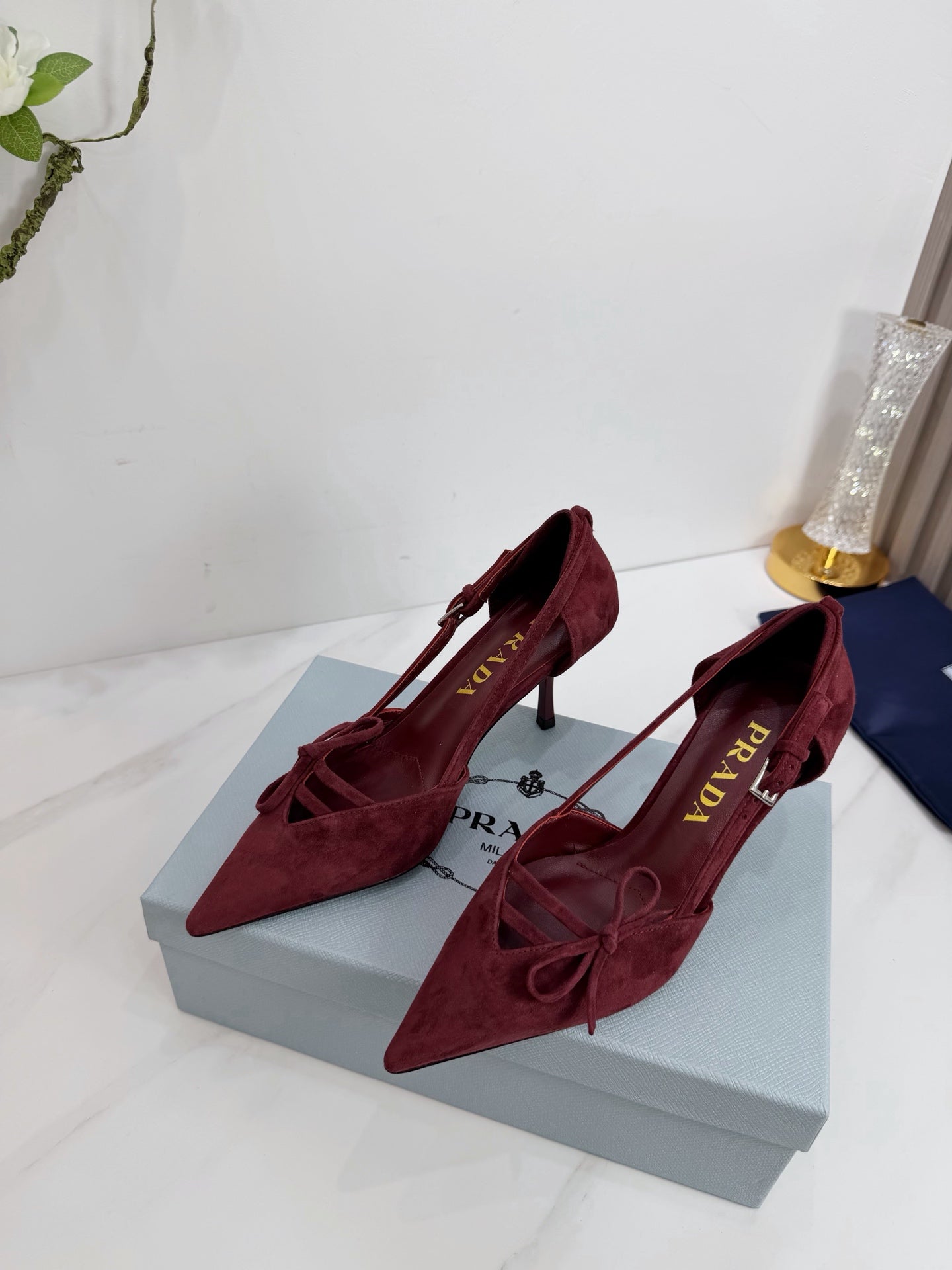 PRA 26SS Pumps 75 Burgundy Suede 592350