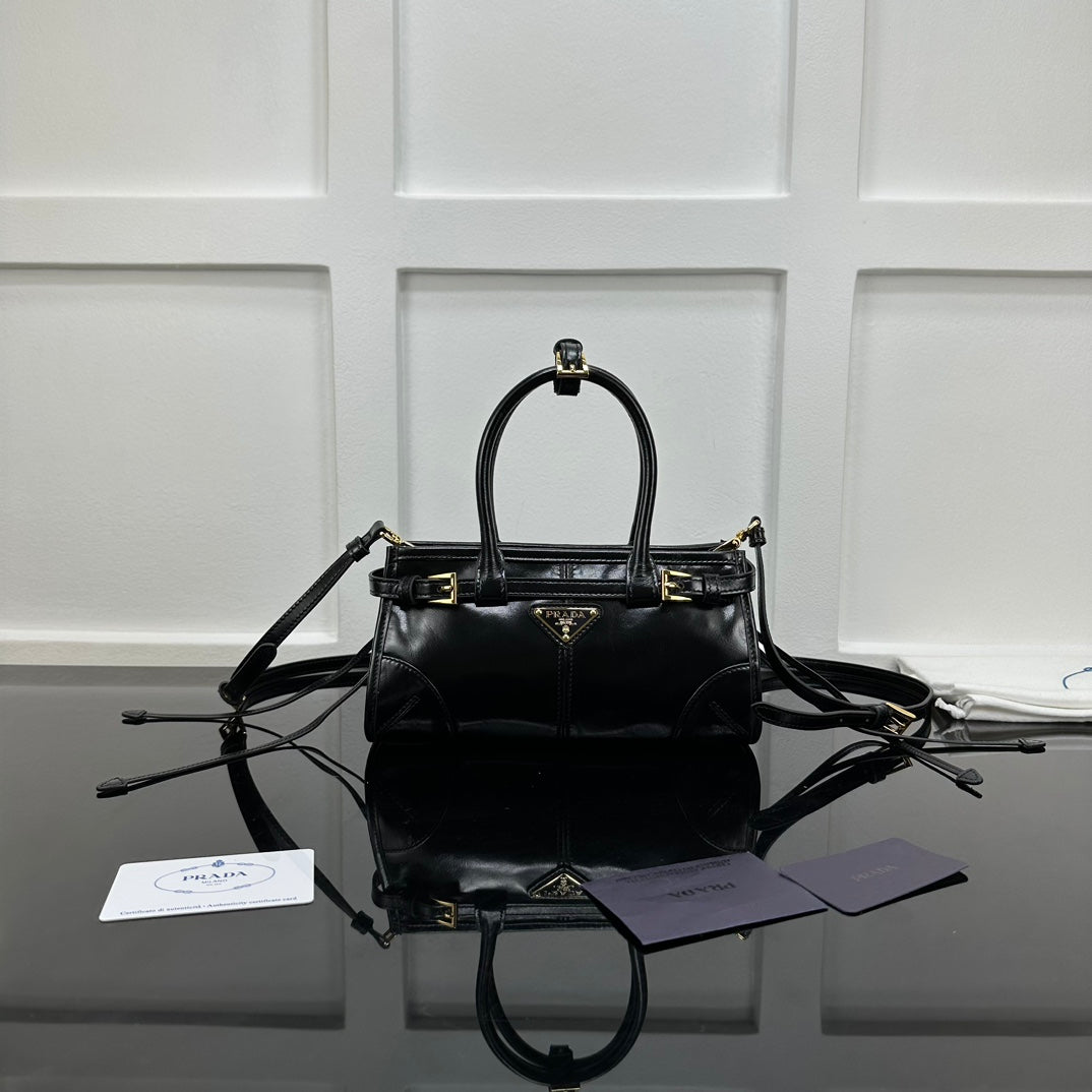 Prada 2026 Bonnie Mini Handbag 24cm Patent Leather