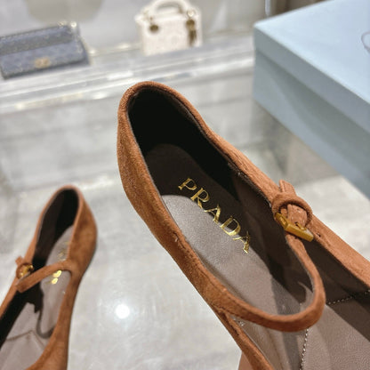 Prada 2026 Ballet Flat Suede Sheepskin 715617