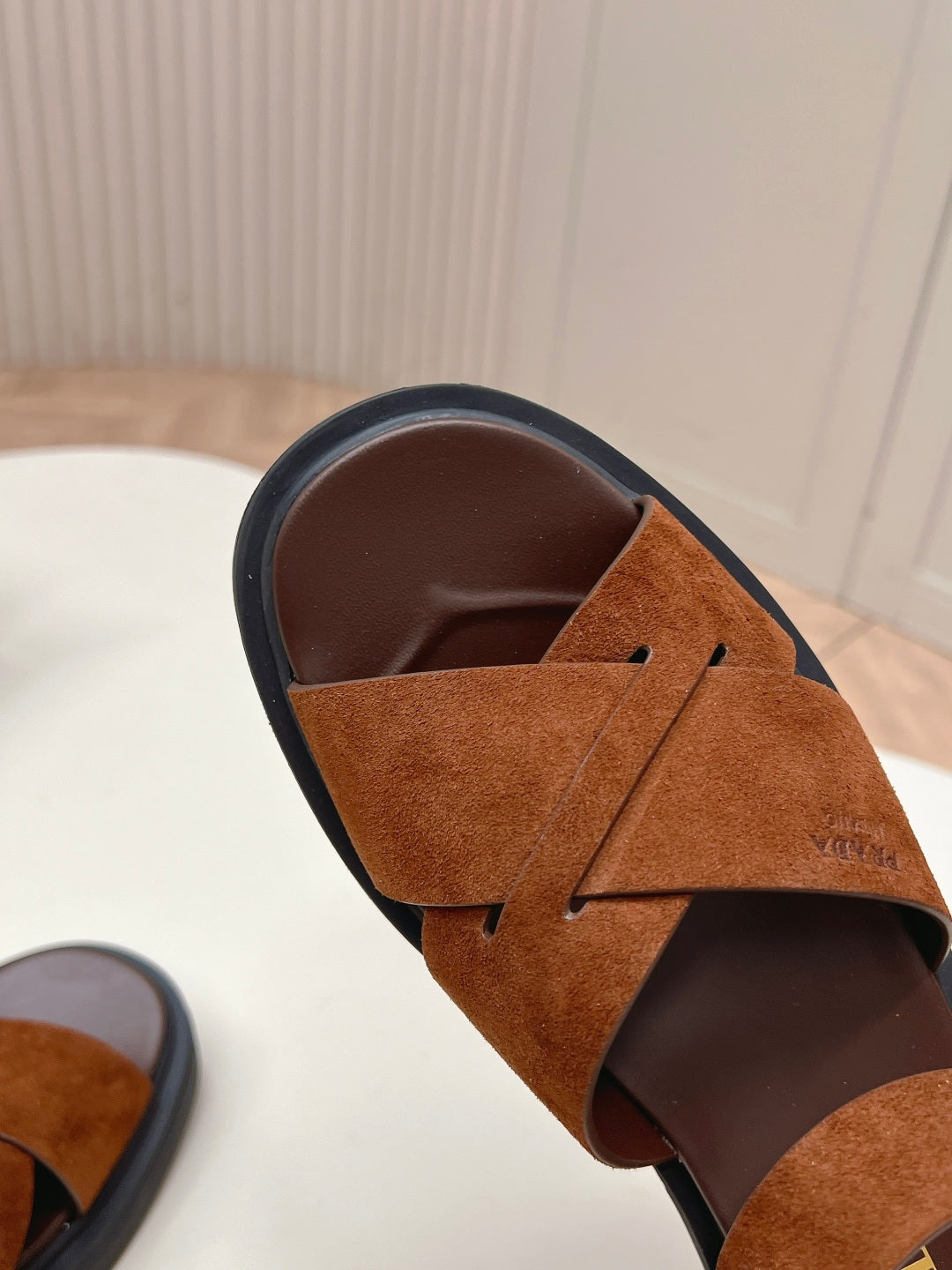 Prada 2026 Sandal Brown Suede 858021