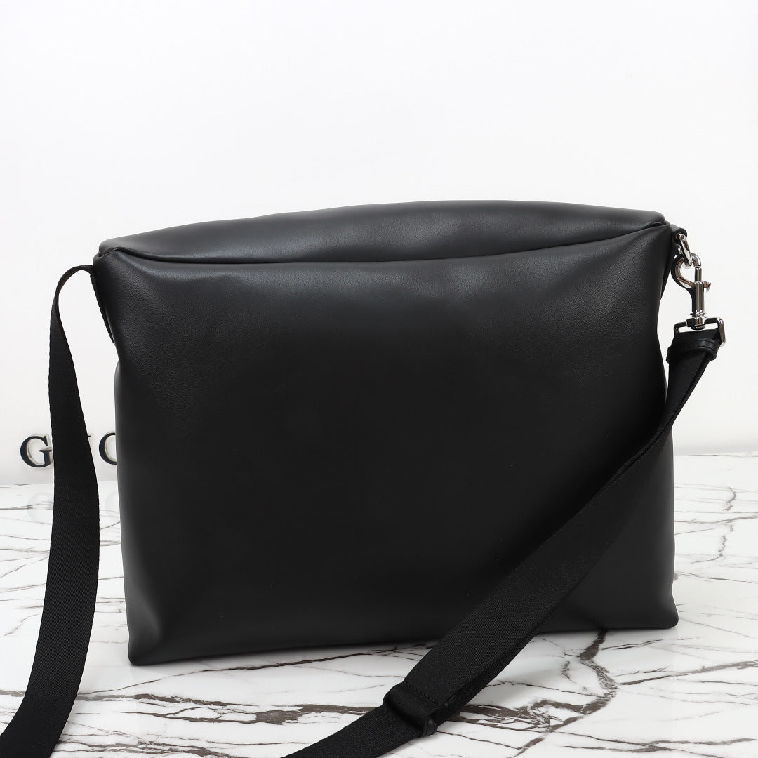 Gucci 2026 Tag Large Crossbody Bag Black Calfskin