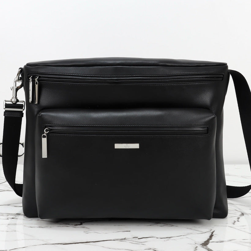 Gucci 2026 Tag Large Crossbody Bag Black Calfskin