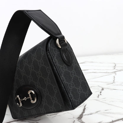 Gucci 2026 Horsebit 1955 Mini Bag 19cm Canvas Leather