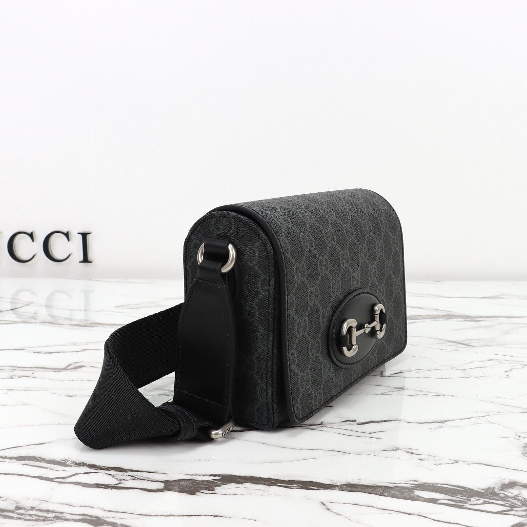 Gucci 2026 Horsebit 1955 Mini Bag 19cm Canvas Leather