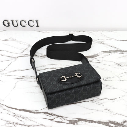 Gucci 2026 Horsebit 1955 Mini Bag 19cm Canvas Leather