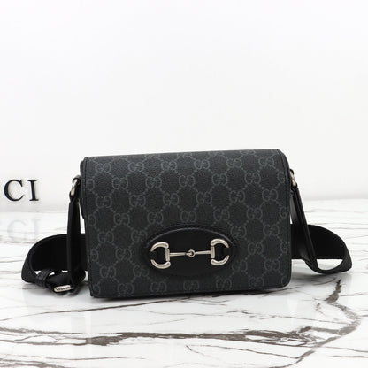 Gucci 2026 Horsebit 1955 Mini Bag 19cm Canvas Leather
