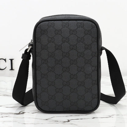 Gucci 2026 Essence Classic Mini Bag 20cm Black Canvas Leather