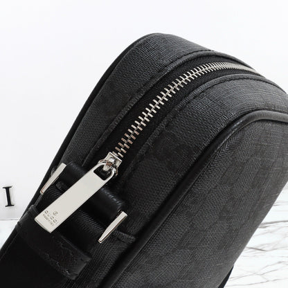 Gucci 2026 Essence Classic Mini Bag 20cm Black Canvas Leather
