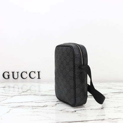Gucci 2026 Essence Classic Mini Bag 20cm Black Canvas Leather