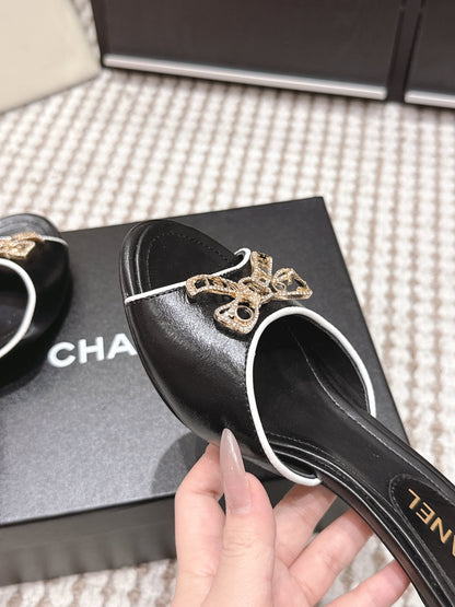 CC 26s Stiletto Sandals 55 Beige Calfskin 652568
