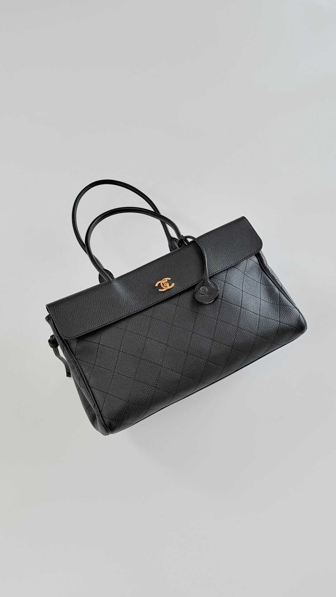 Chanel 2026 Shopping Bag 38cm Black Calfskin