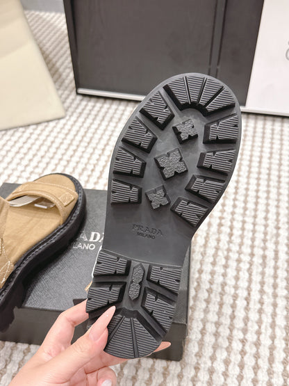 PRA 2026S Roman Sandals Beige Canvas 657522