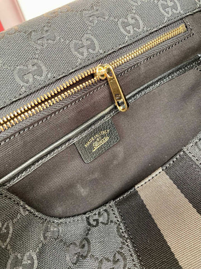 Gucci 2026 Paparazzo Bag Black mix Grey Canvas Leather