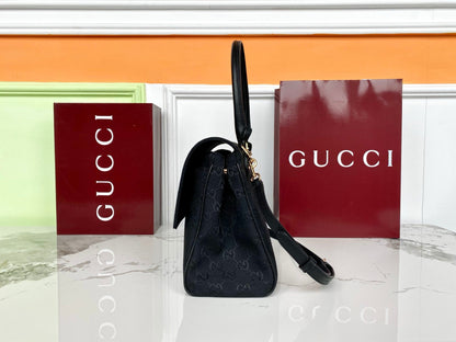 Gucci 2026 Paparazzo Bag Black mix Grey Canvas Leather