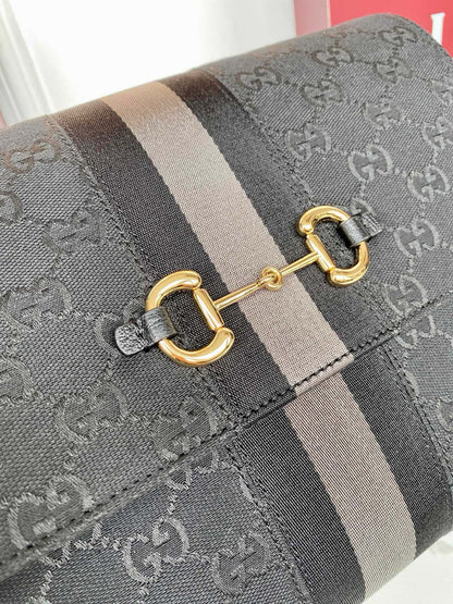 Gucci 2026 Paparazzo Bag Black mix Grey Canvas Leather