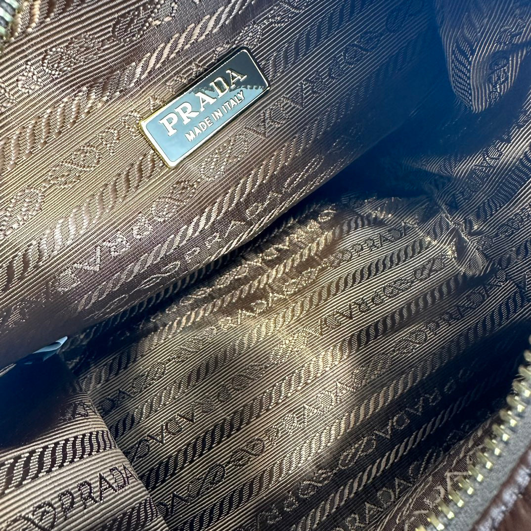 Prada 2026 Dangle Mini Handbag 14.5cm Patent Calfskin
