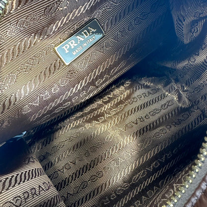 Prada 2026 Dangle Mini Handbag 14.5cm Patent Calfskin