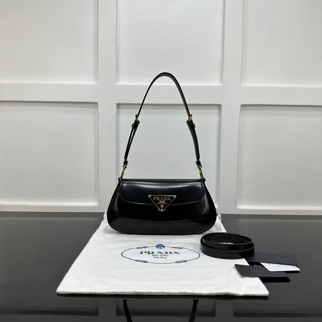 Prada 2026 Shoulder Bag 24cm Patent Leather