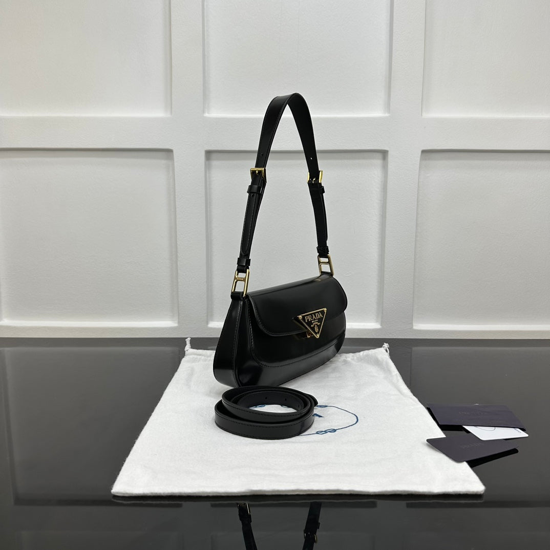 Prada 2026 Shoulder Bag 24cm Patent Leather