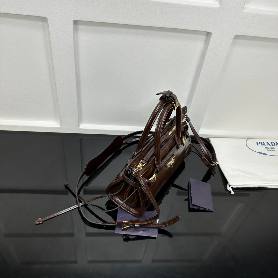 Prada 2026 Bonnie Mini Handbag 24cm Patent Leather