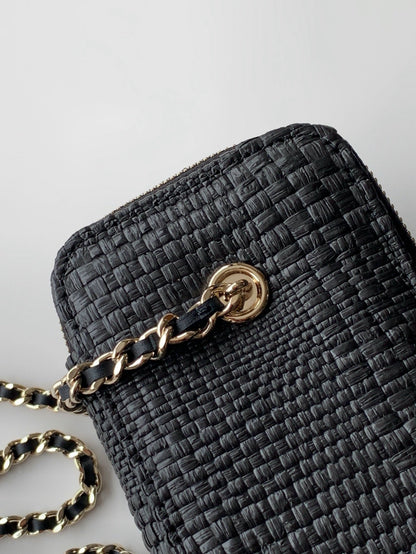 Chanel 2026 Box Bag 19.5cm Straw Leather 157109