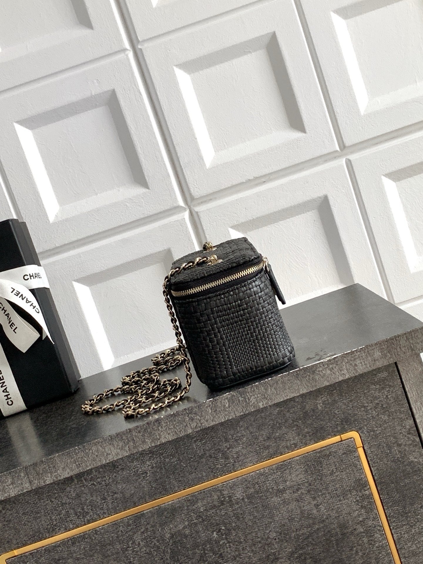 Chanel 2026 Box Bag 19.5cm Straw Leather 157109