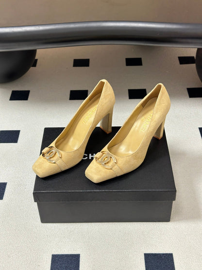 Chanel 2026 Double C Metal Buckle High Heels Leather Sheepskin 834663