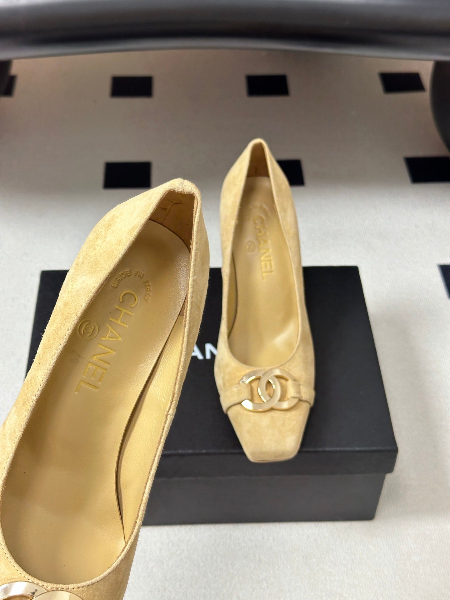 Chanel 2026 Double C Metal Buckle High Heels Leather Sheepskin 834663