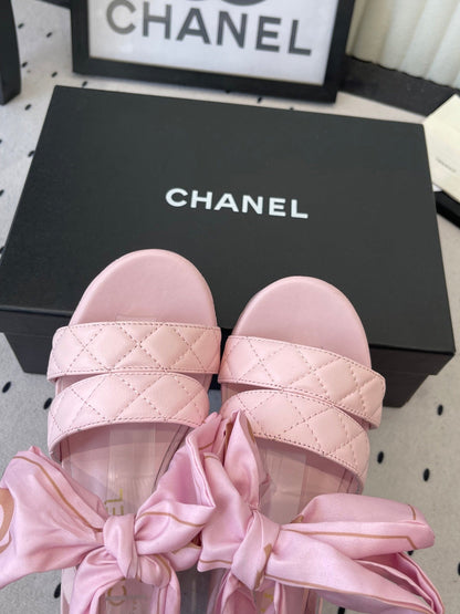 CC 26s Platform Sandals 75 Pink Sheepskin 650086