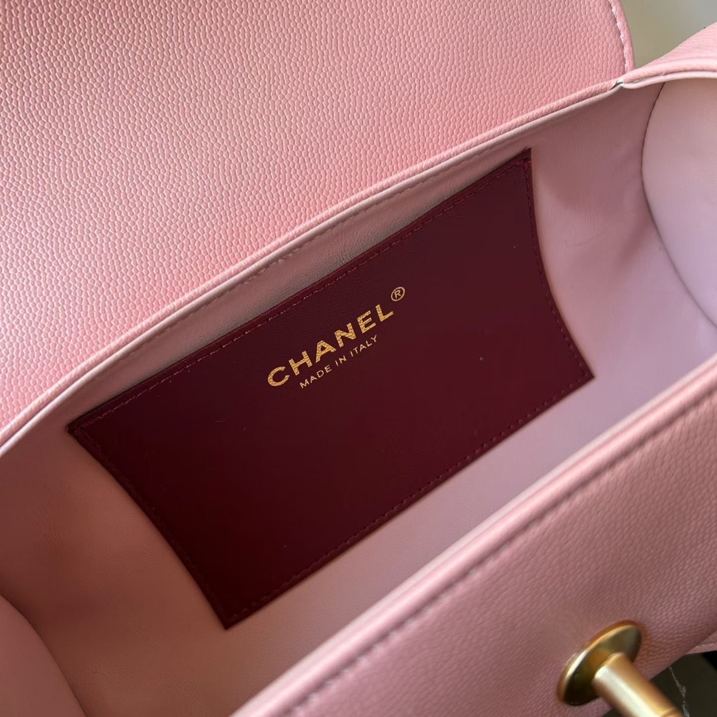 Chanel 2026 Bowling Ball Cylinder Bag 20.5cm Pink Caviar Leather 345494