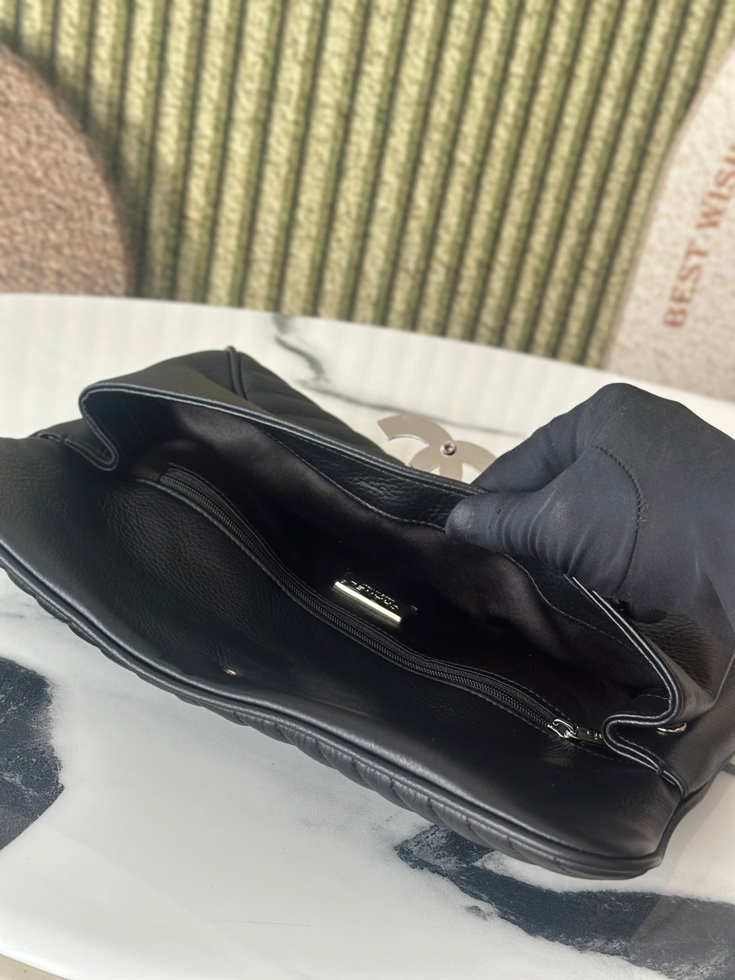 Chanel 2026 Clutch 30cm Black Lambskin