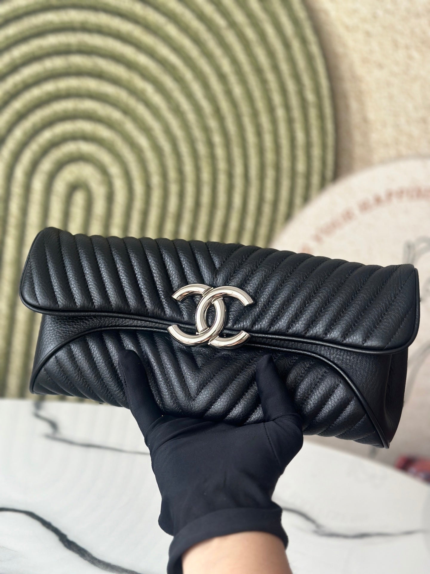Chanel 2026 Clutch 30cm Black Lambskin