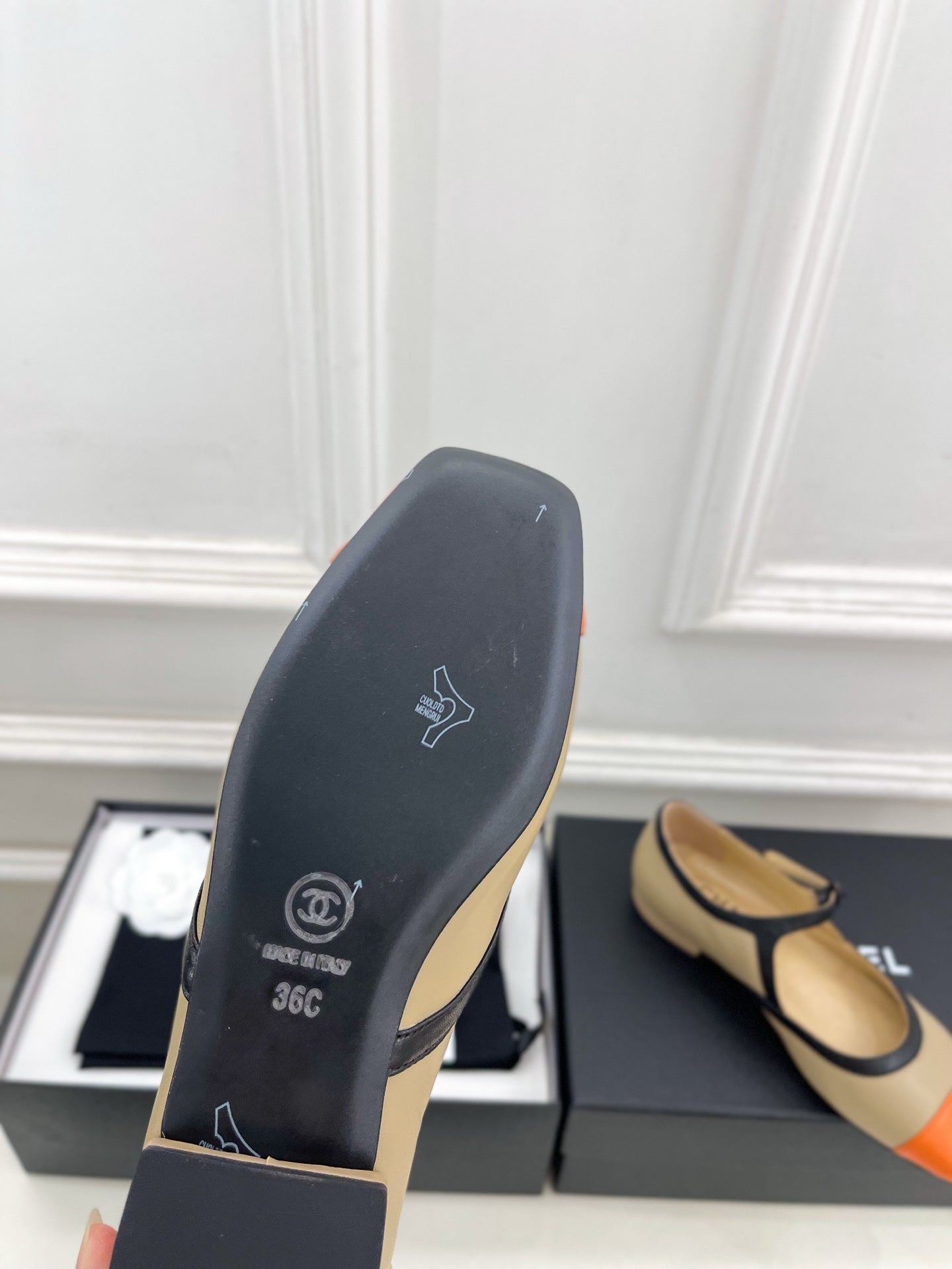 Chanel 2026 Mary Jane Flats Lambskin Sheepskin Leather 831383