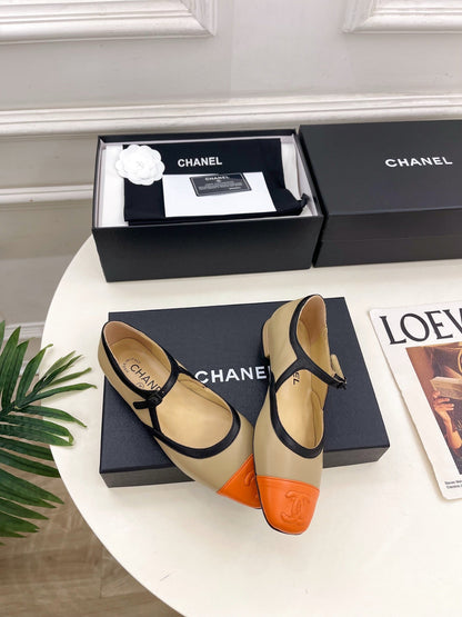 Chanel 2026 Mary Jane Flats Lambskin Sheepskin Leather 831383